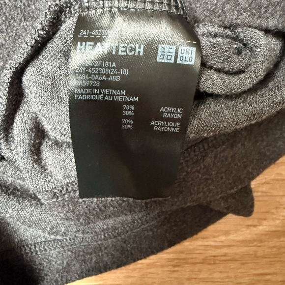 3/$30 - UNIQLO HEATTECH Dark Gray Long Sleeve Shirt - Picture 6 of 6